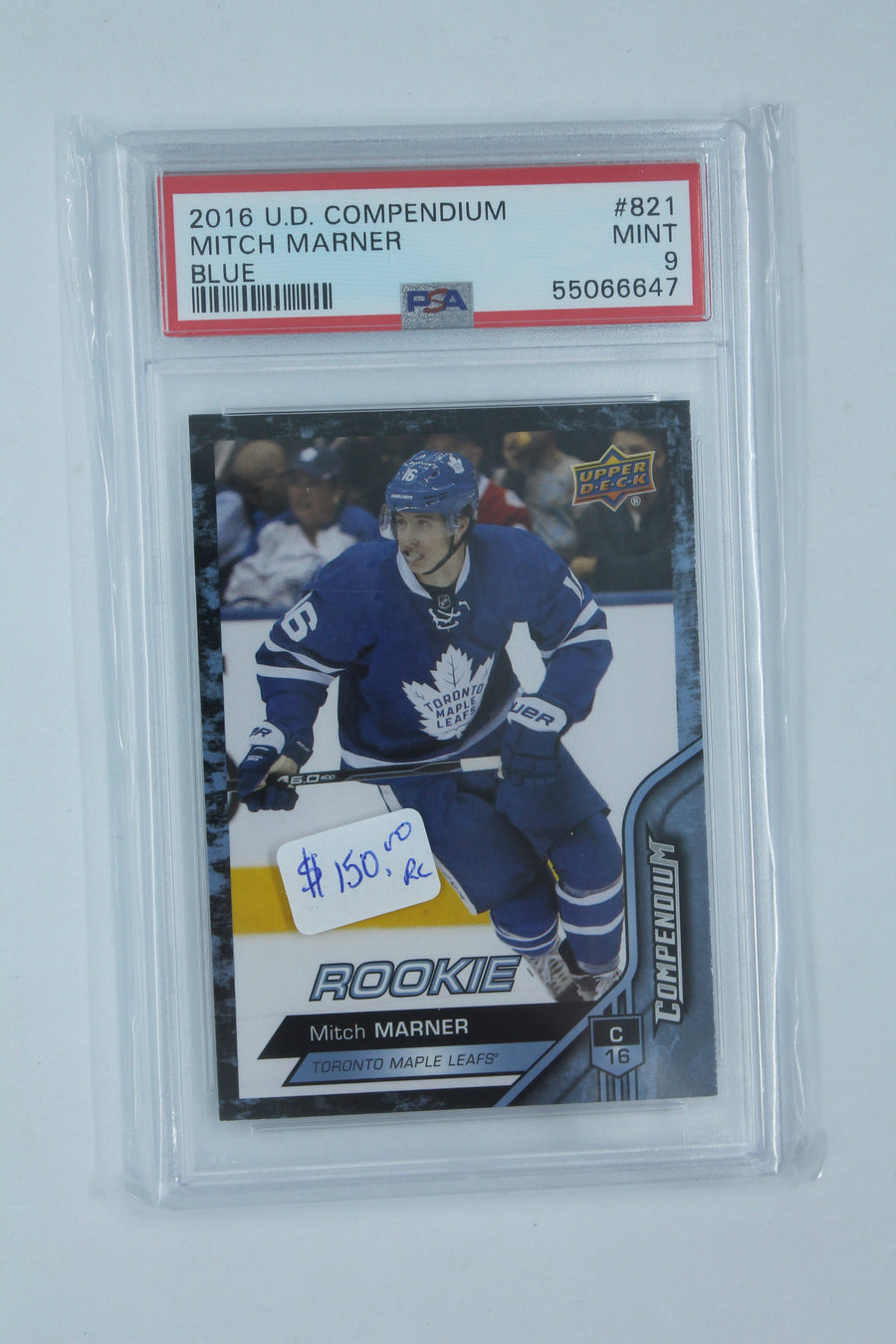 Mitch Marner 2016-17 Upper Deck Compendium - [Base] - Blue #821 Rookies - [PSA 9 MINT]