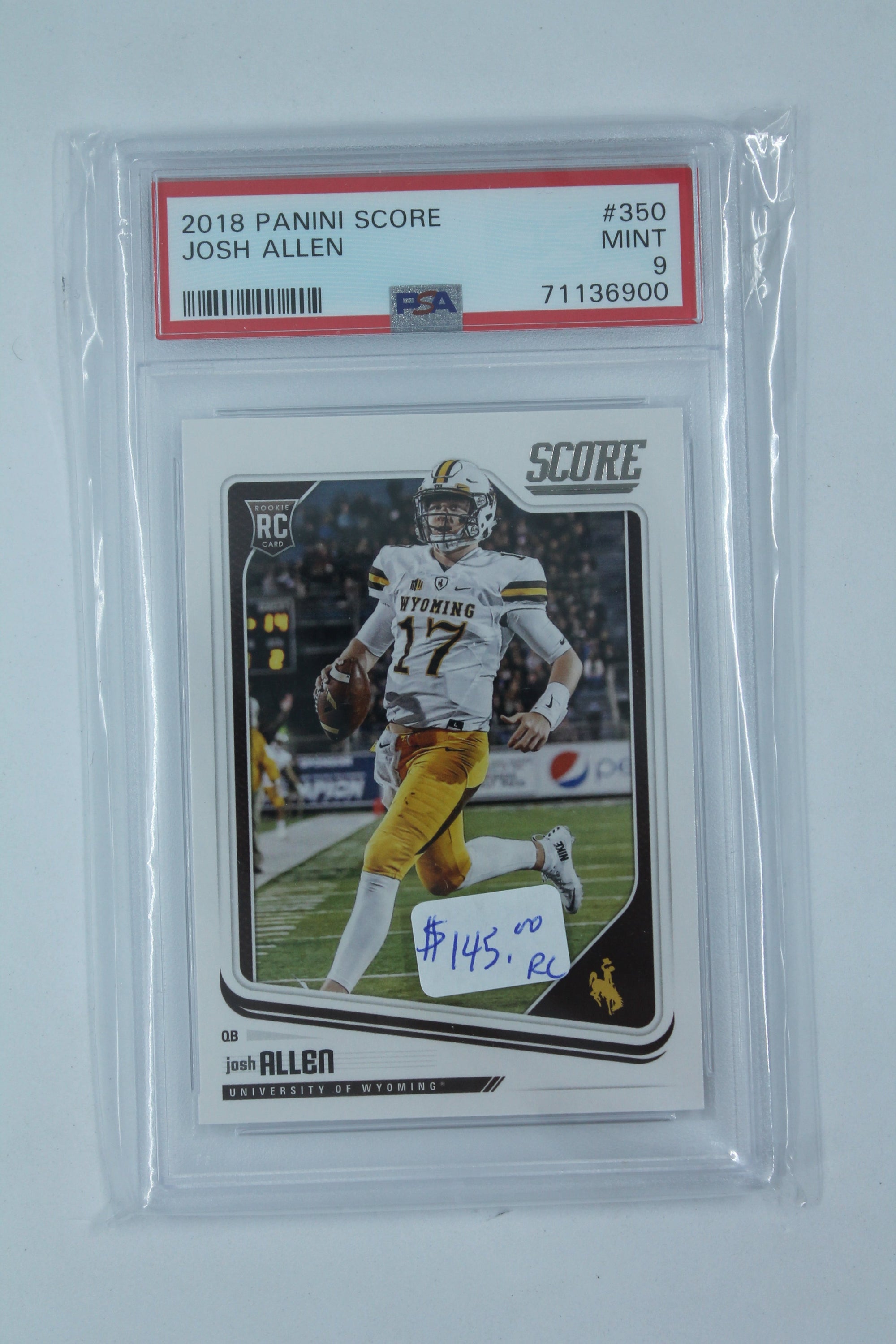 Josh Allen 2018 Score Rookie Card - PSA Mint 9