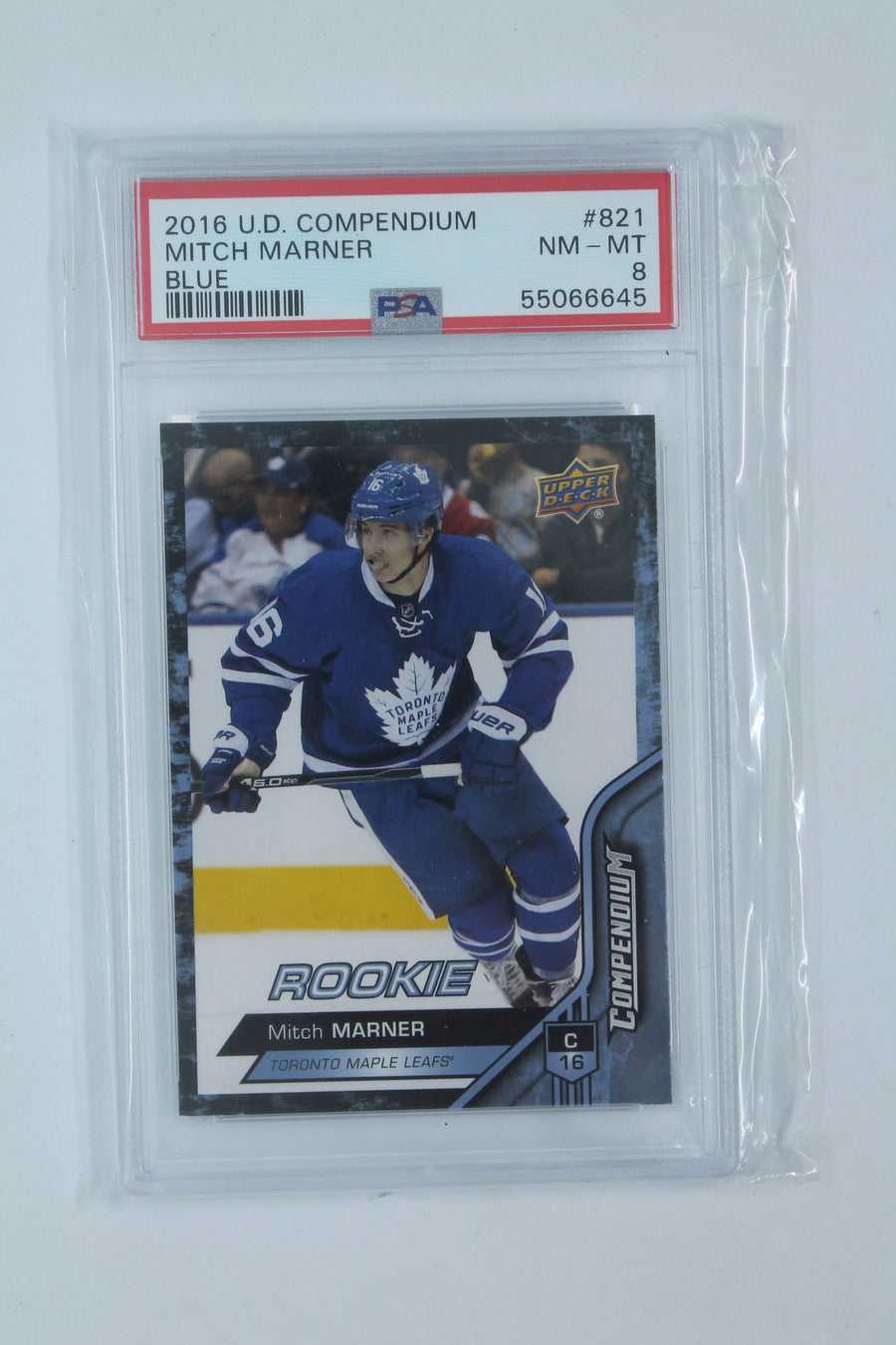 Mitch Marner 2016-17 Upper Deck Compendium - [Base] - Blue #821 Rookies - [PSA 8]