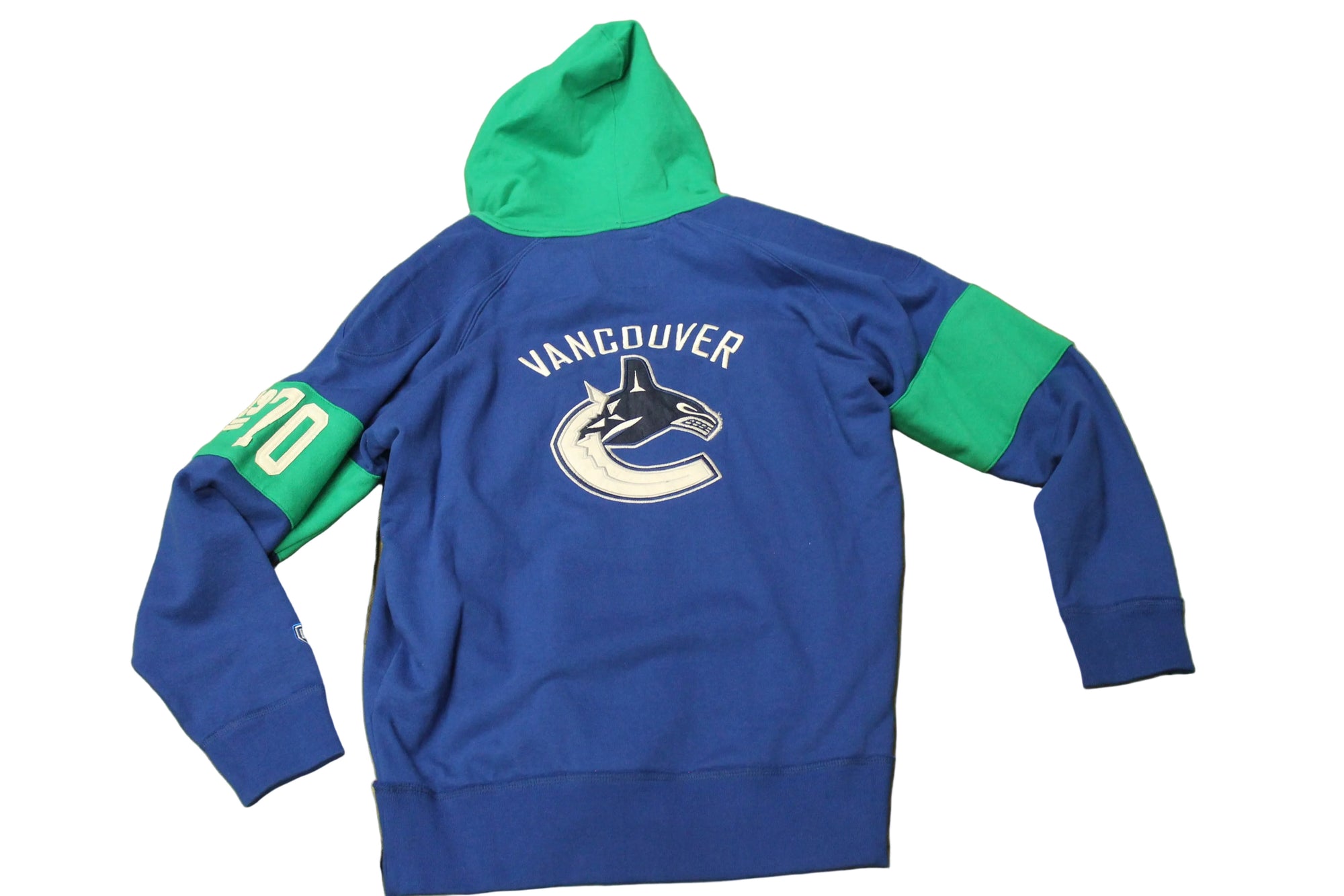 NHL Vancouver Canucks Men's Old Time Hockey Retro & New Logo Hoodie