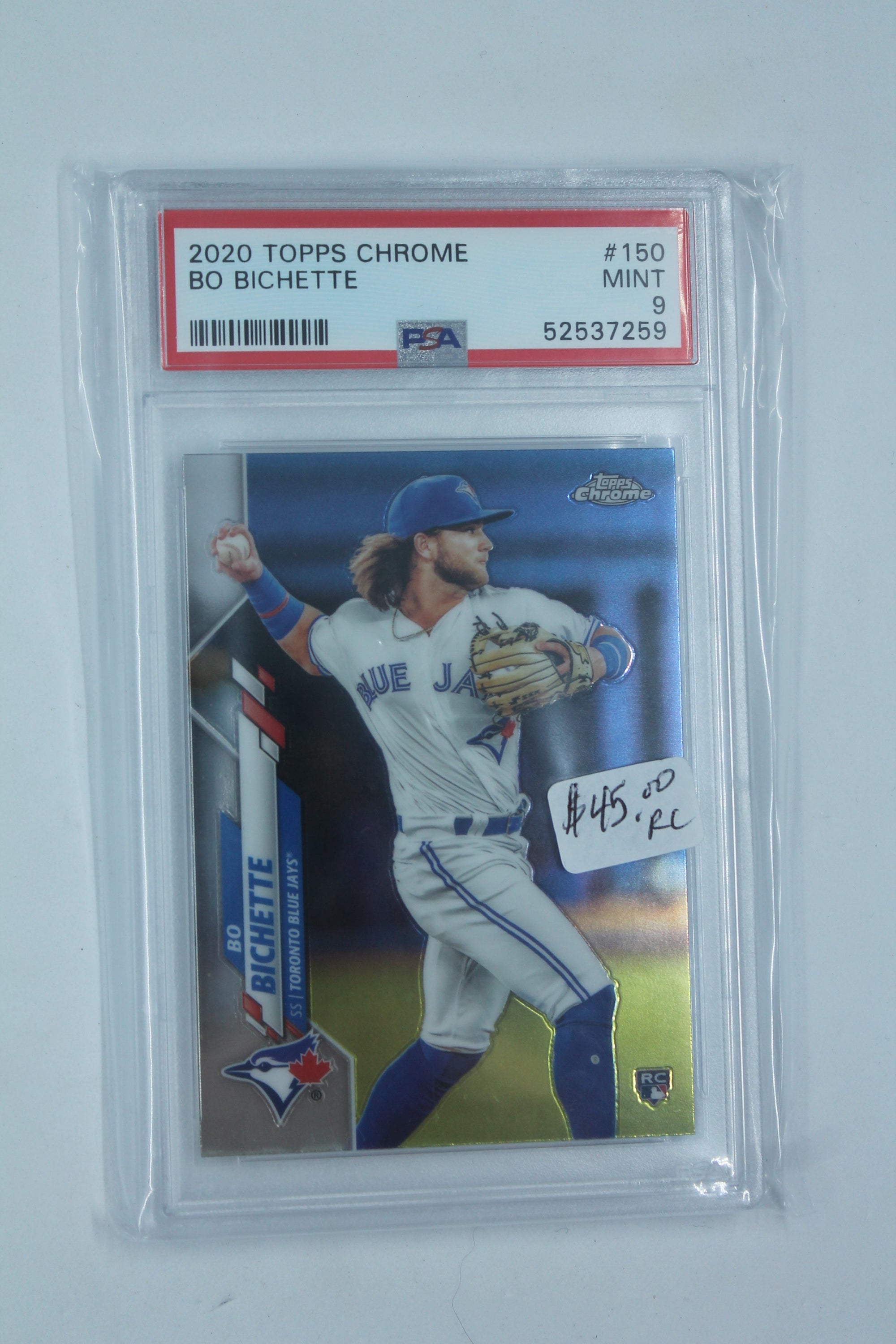 Bo Bichette 2020 Topps Chrome Rookie Card PSA Mint 9