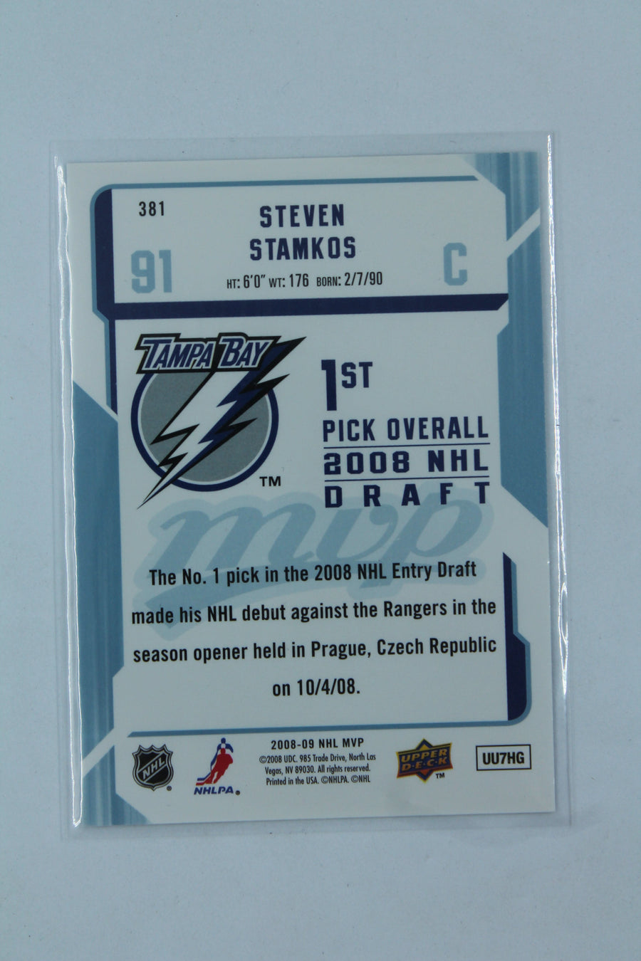 Steven Stamkos MVP Rookie Card
