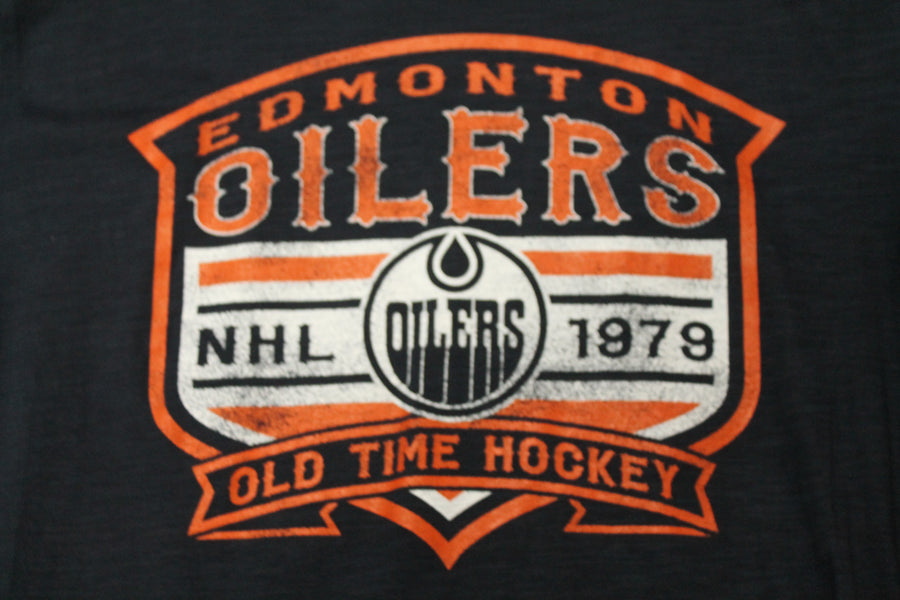 NHL Edmonton Oilers Men's Old Time Hockey Tee - Medium