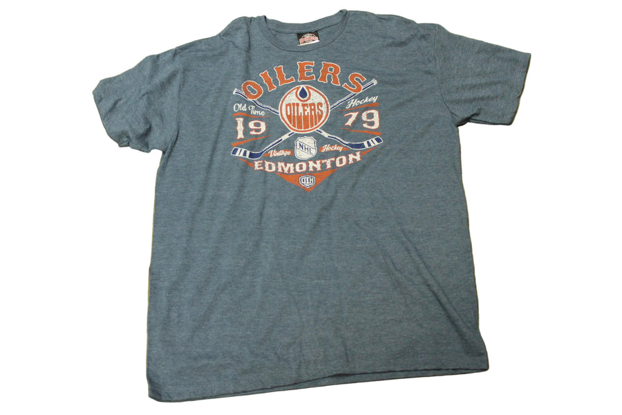 NHL Edmonton Oilers Men's Old Time Hockey Tee - XXLarge
