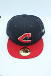 MLB Cleveland Guardians New Era 59Fifty Navy/Red Fitted Hat