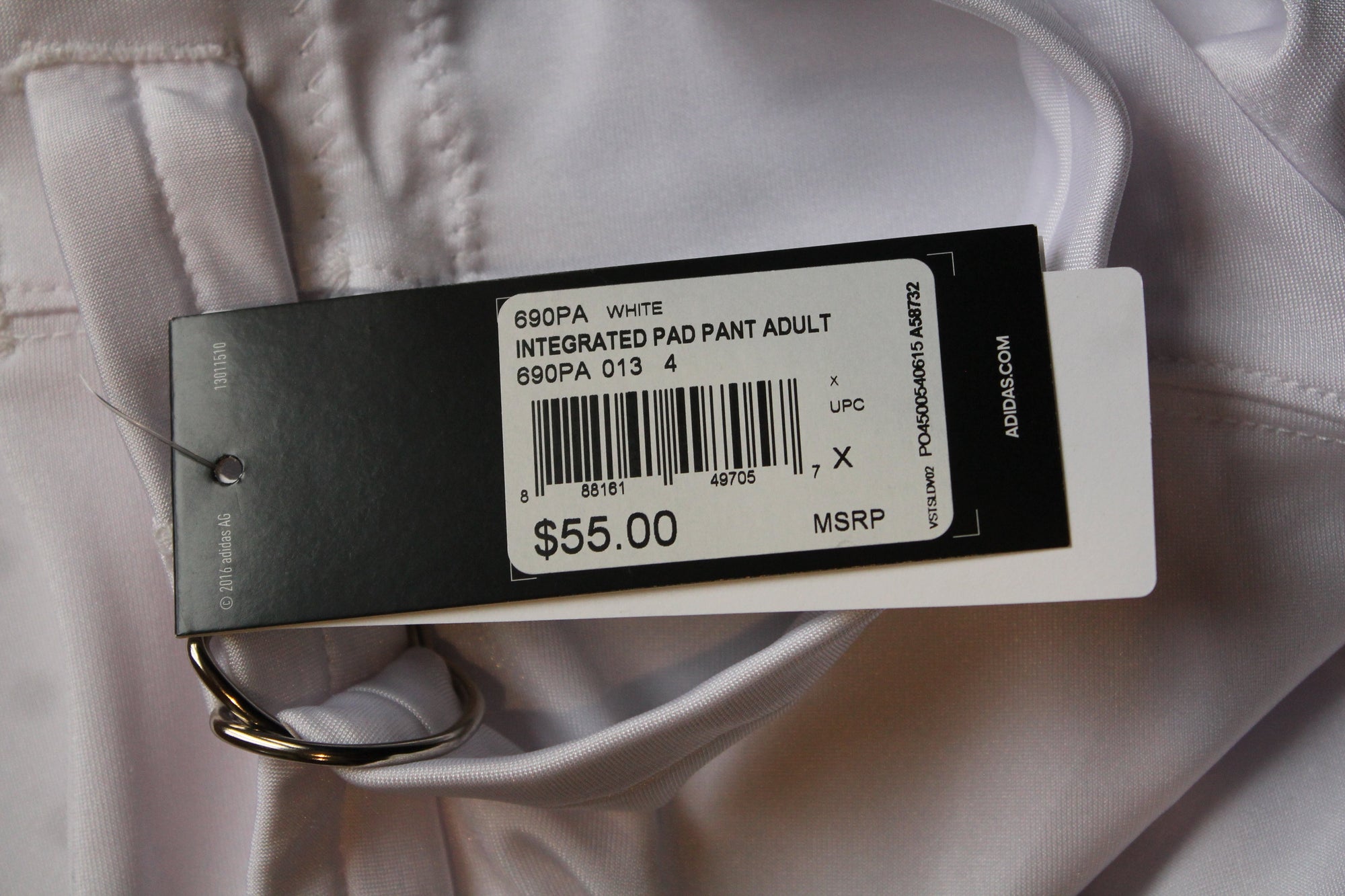 ADIDAS WHITE FOOTBALL INTEGRATED PAD PANT ADULT - XL