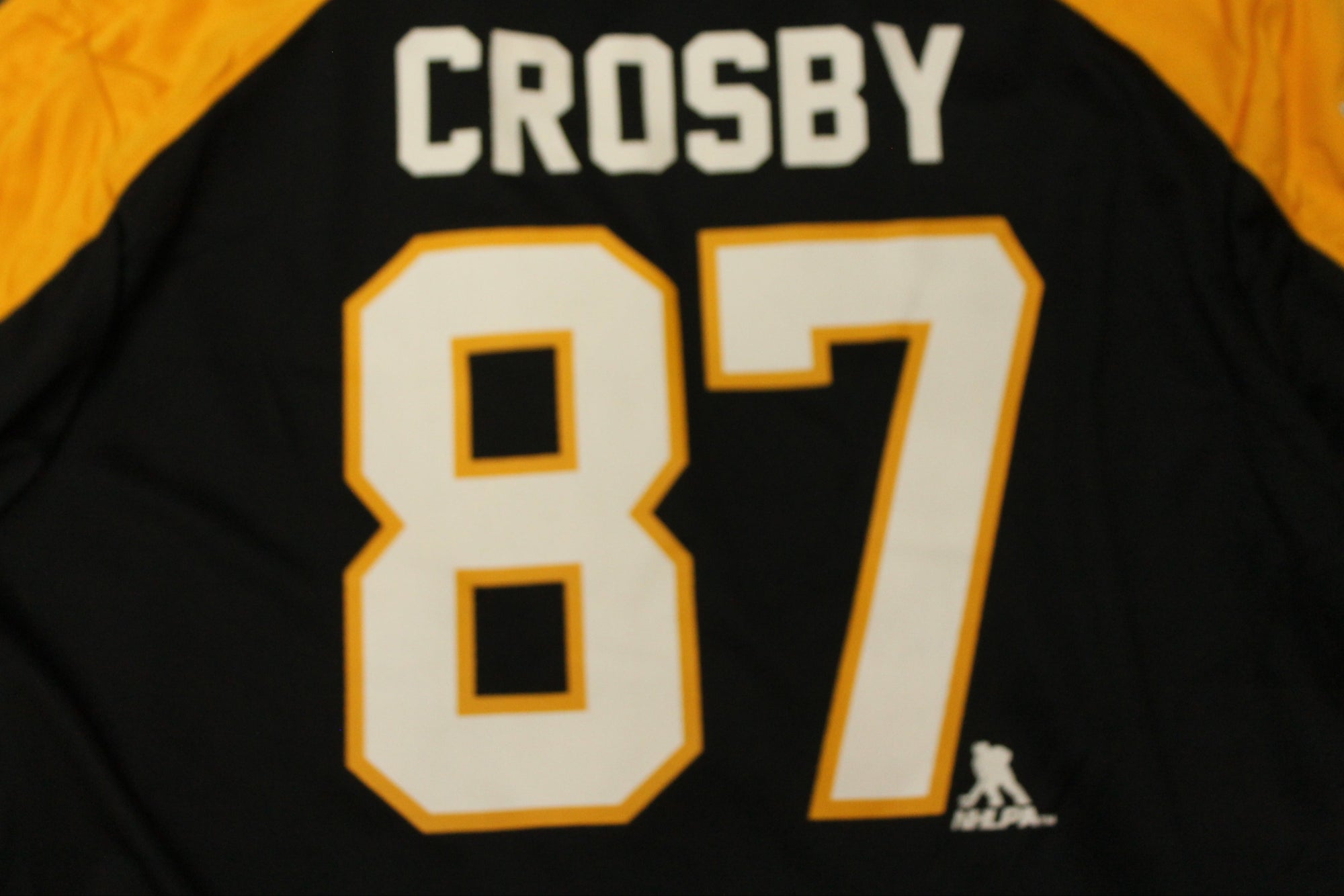 NHL Sidney Crosby Men's Silk Screened Home Practice Jersey - Pittsburgh Penguins - S/M