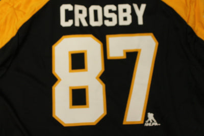 NHL Sidney Crosby Men's Silk Screened Home Practice Jersey - Pittsburgh Penguins - S/M