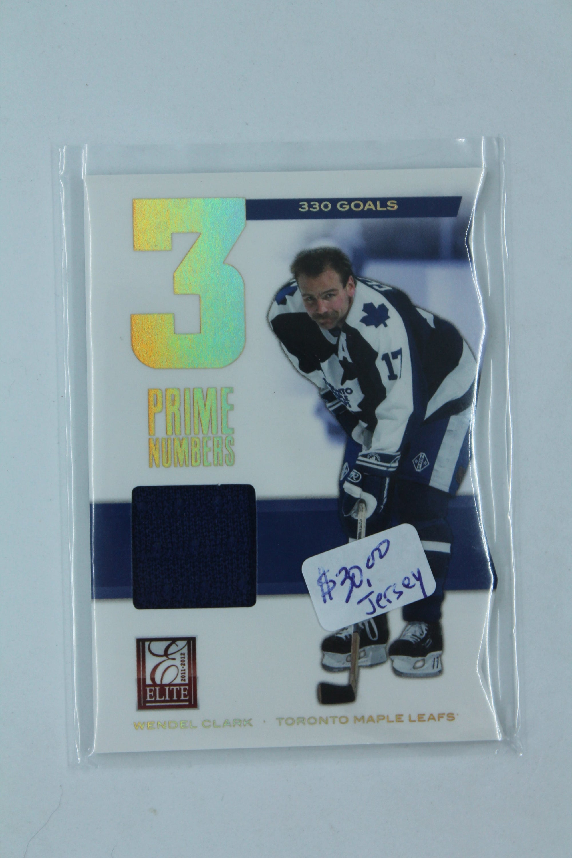 Wendel Clark 2011-12 Panini Elite - Prime Numbers Jerseys #13 #230/330