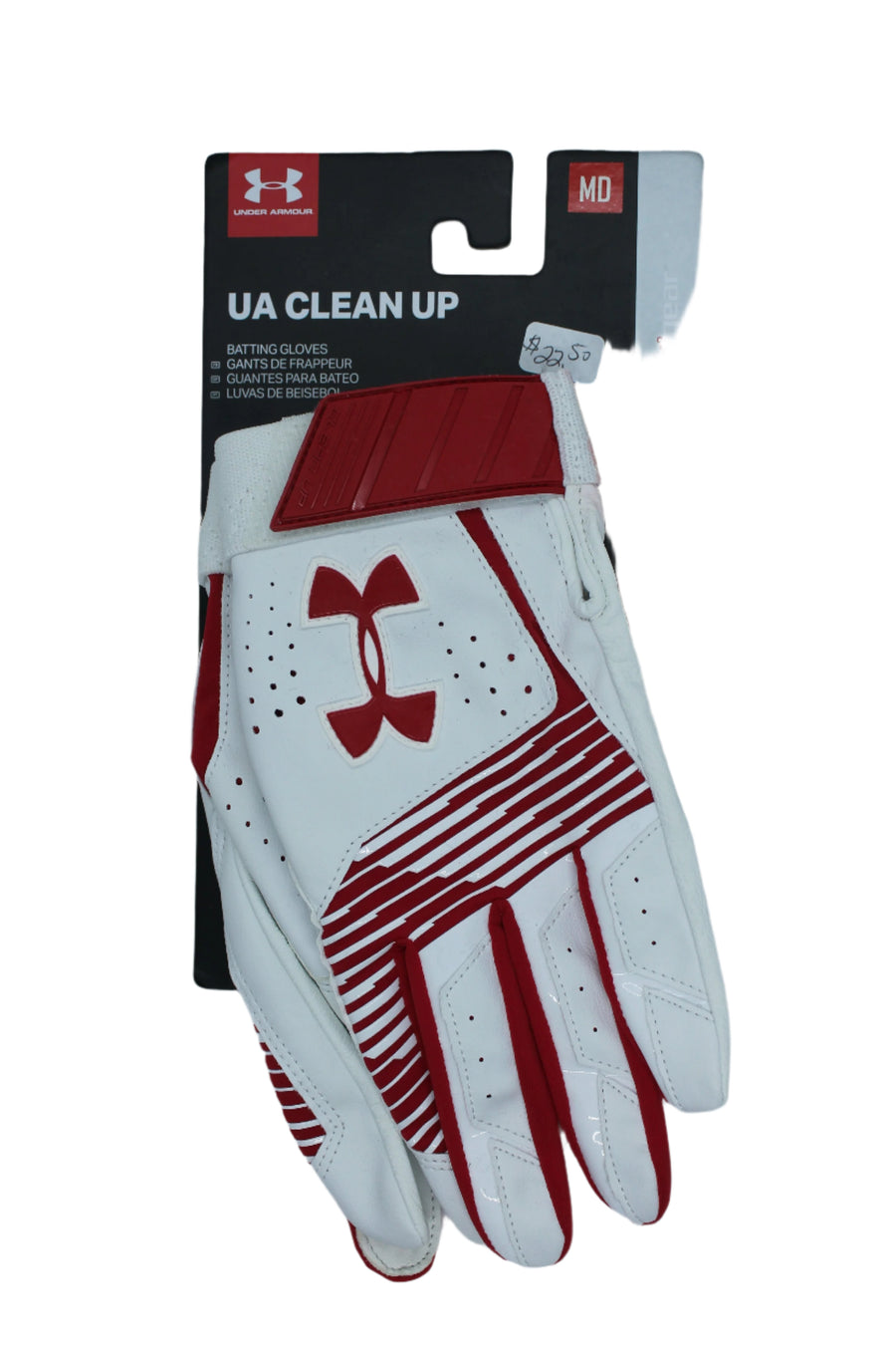 UNDER ARMOUR CLEAN UP BATTING GLOVES -  Medium (Sale)