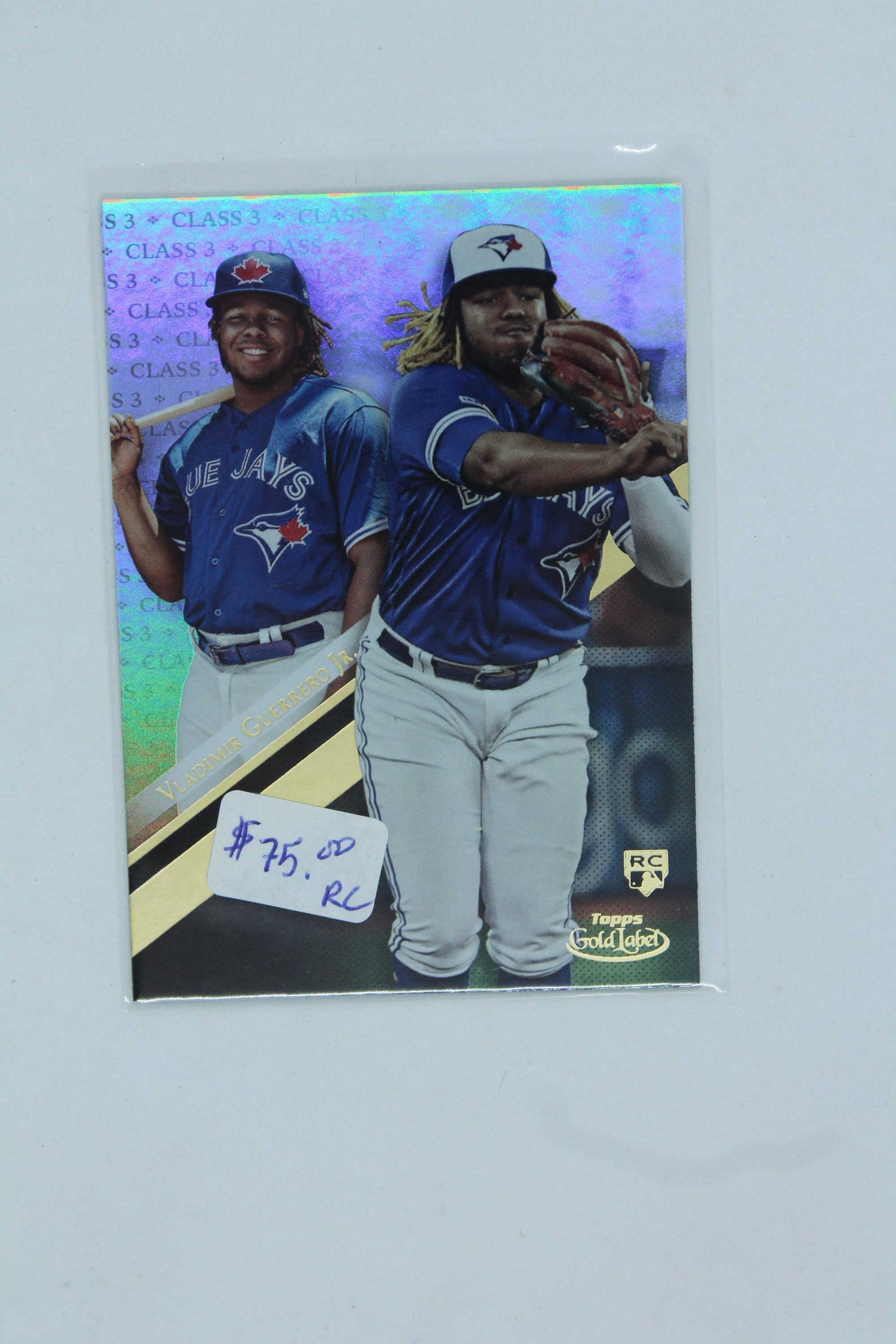 Vladimir Guerrero Jr. 2019 Topps Gold Label Rookie Card - Throwing