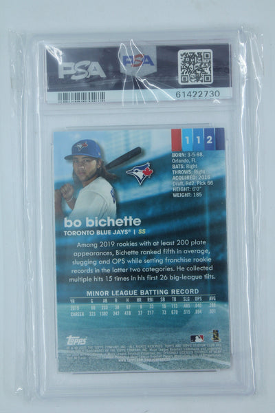 Bo Bichette 2020 Topps Stadium Club Rookie Card - Graded PSA 8