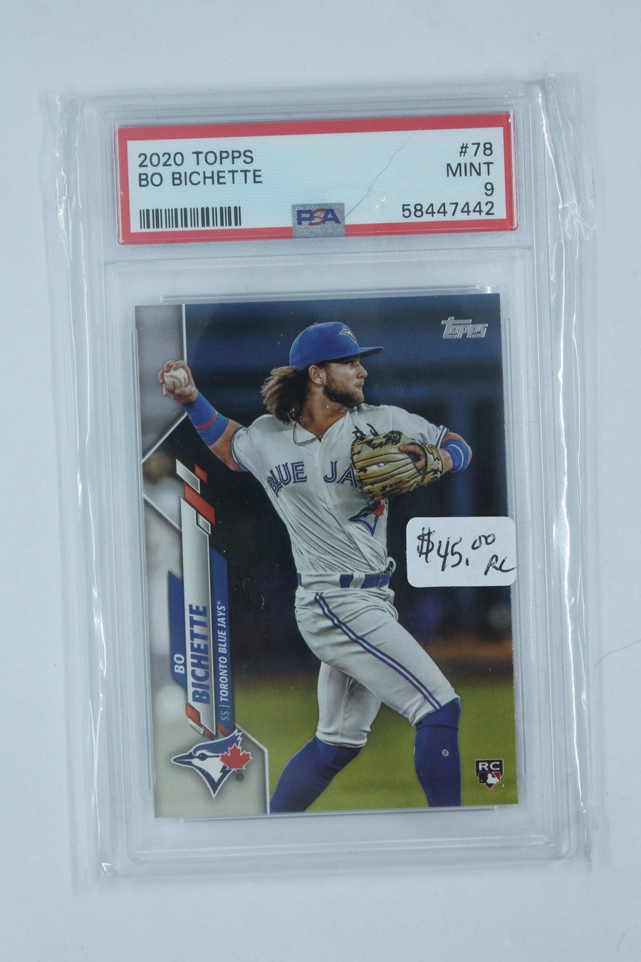 Bo Bichette 2020 Topps Rookie Card - Graded PSA 9