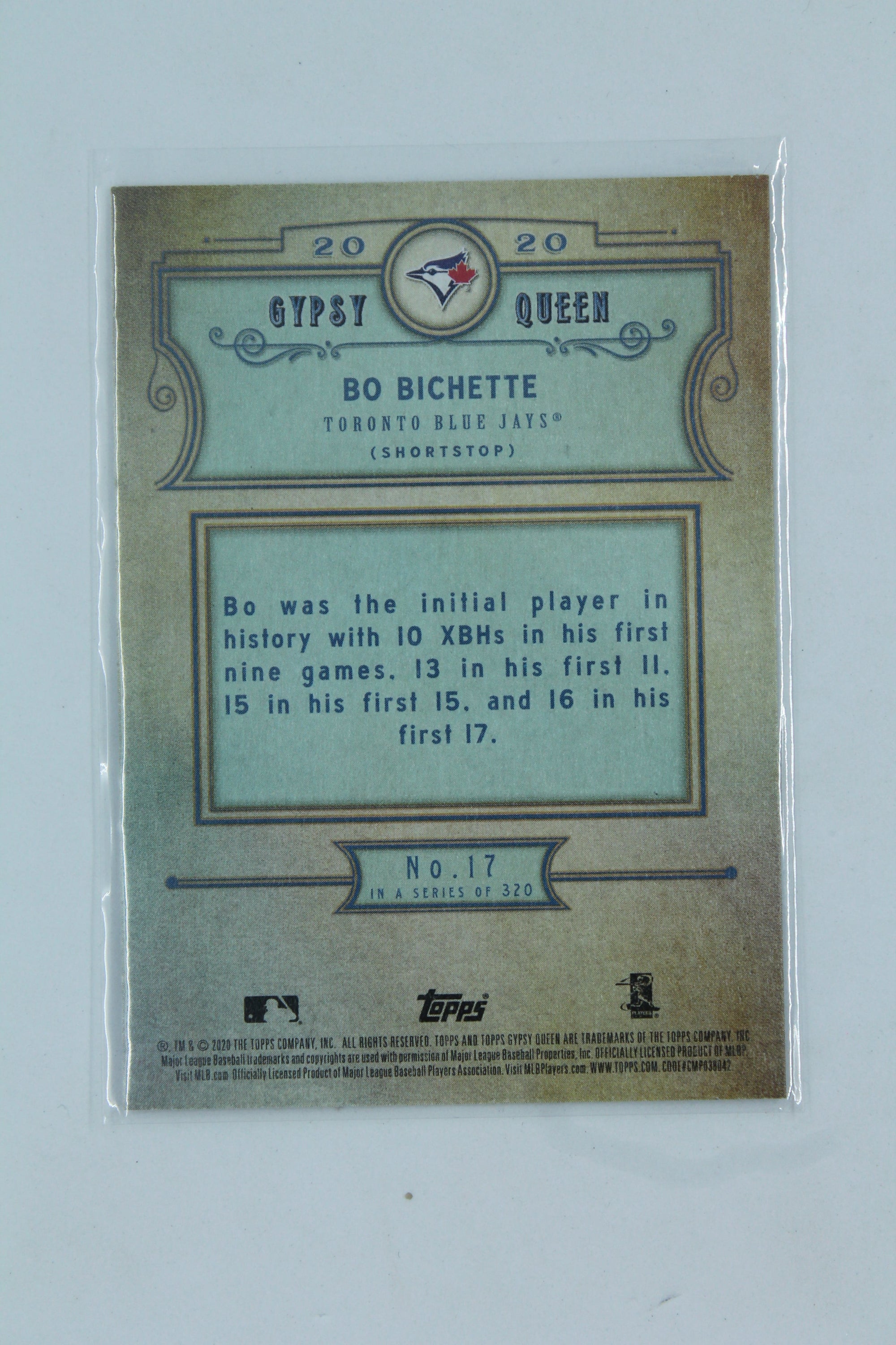 Bo Bichette 2020 Topps Gypsy Queen Rookie Card