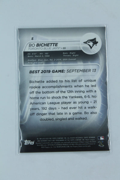 Bo Bichette 2020 Topps Bowman's Best Rookie Card