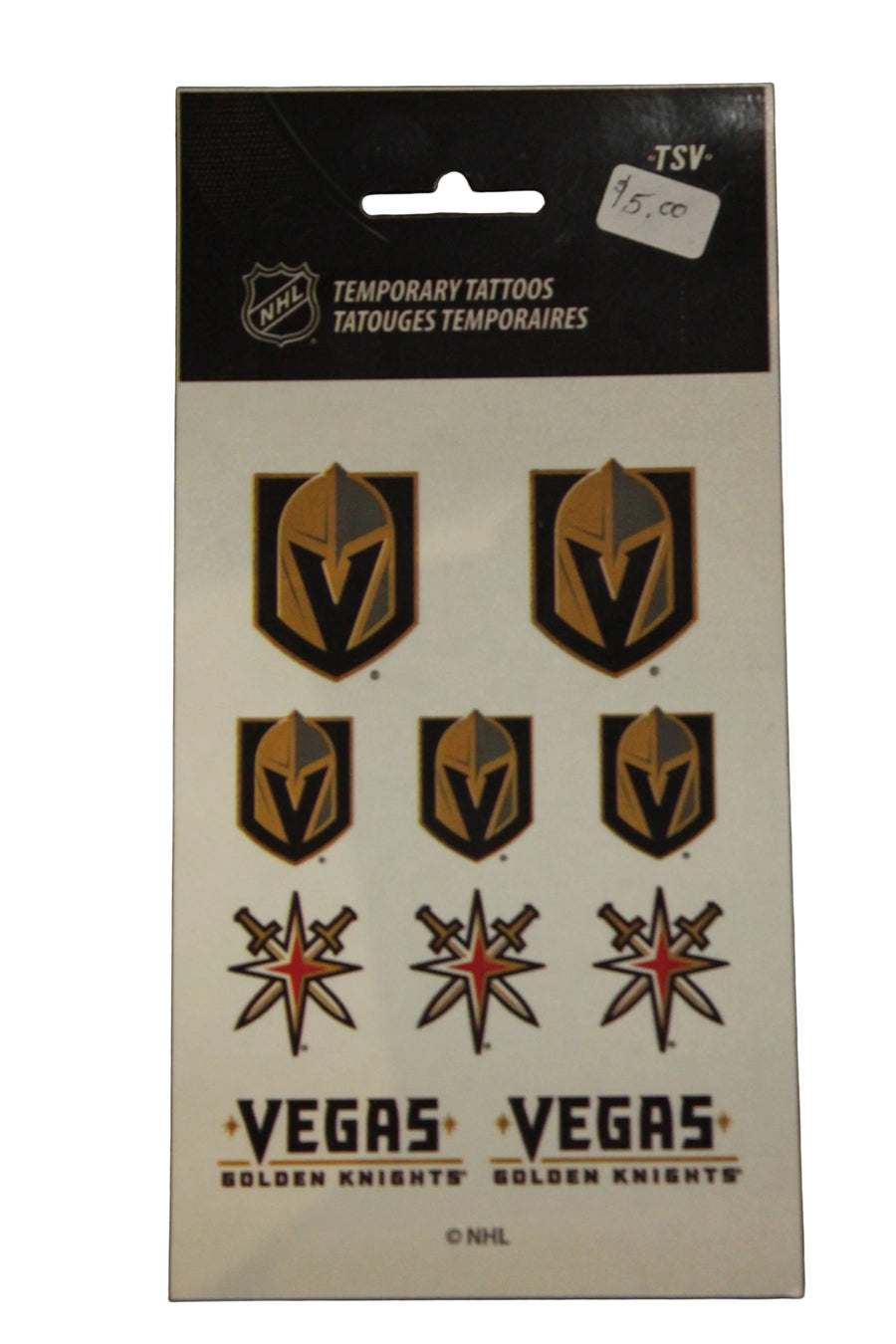 NHL Vegas Golden Knights Temporary Tattoos