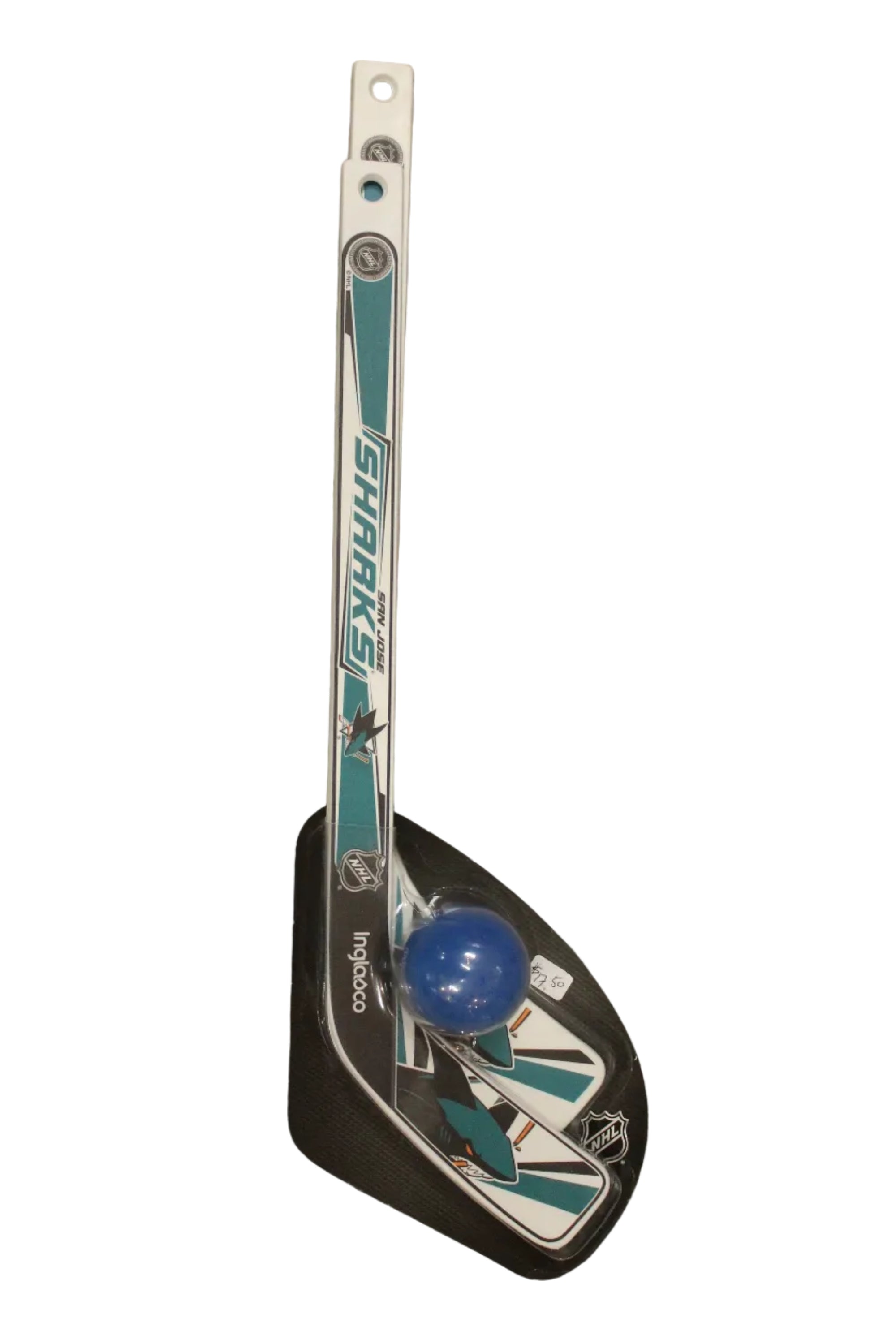 NHL San Jose Sharks 2 Plastic Mini Sticks with Foam Ball (1 on 1)