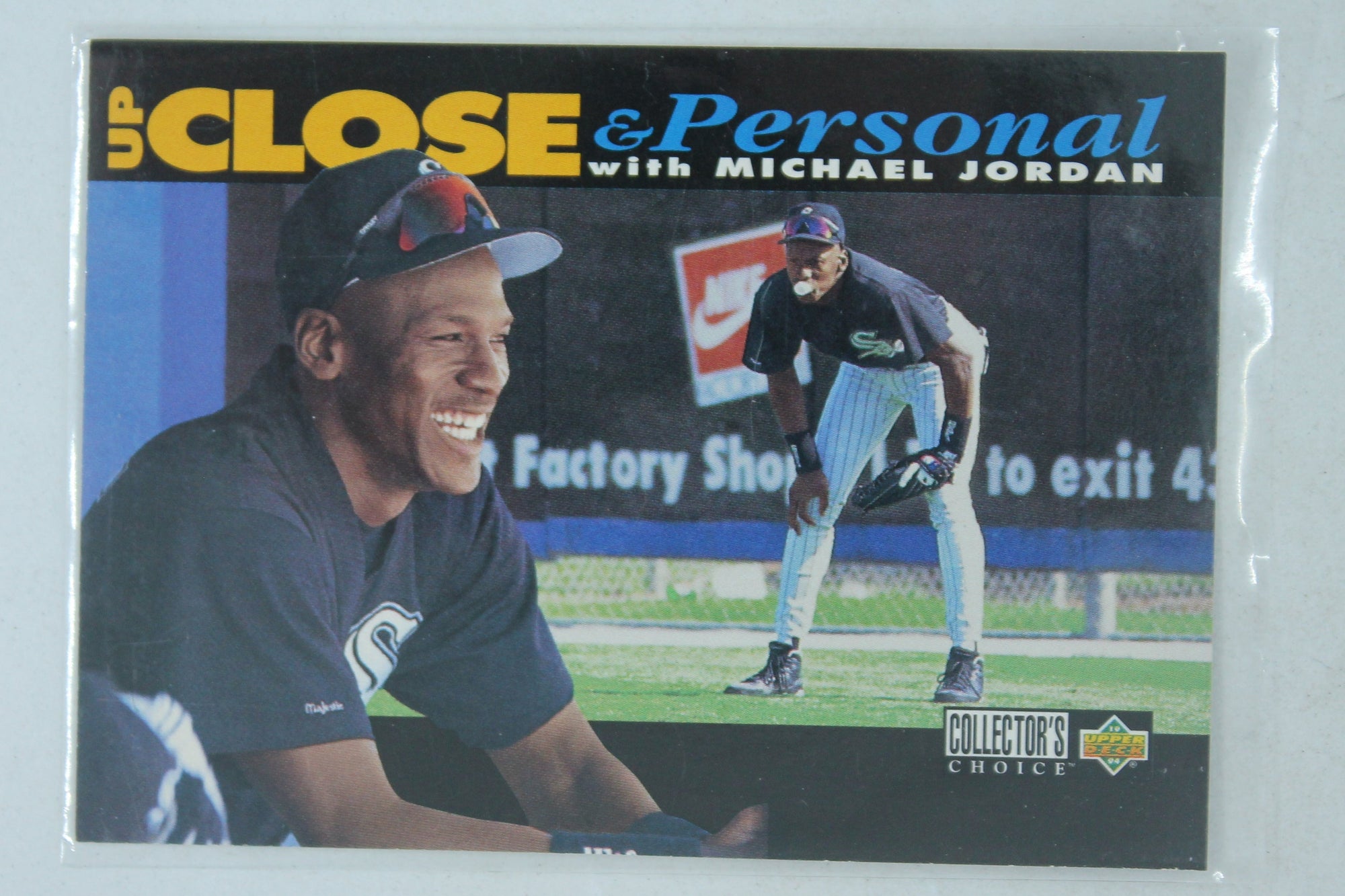 Michael Jordan 1994 Upper Deck Collector's Choice - [Base] #635.1 Up Close & Personal - (Black Bar on Bottom)