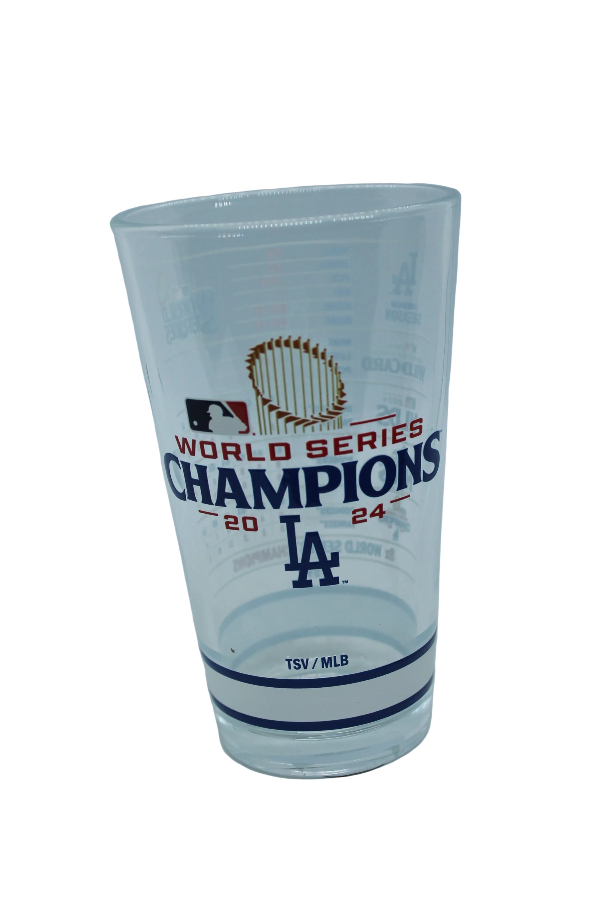 MLB Los Angeles Dodgers 2024 World Series Champions with Stats  16oz Mixing Glass