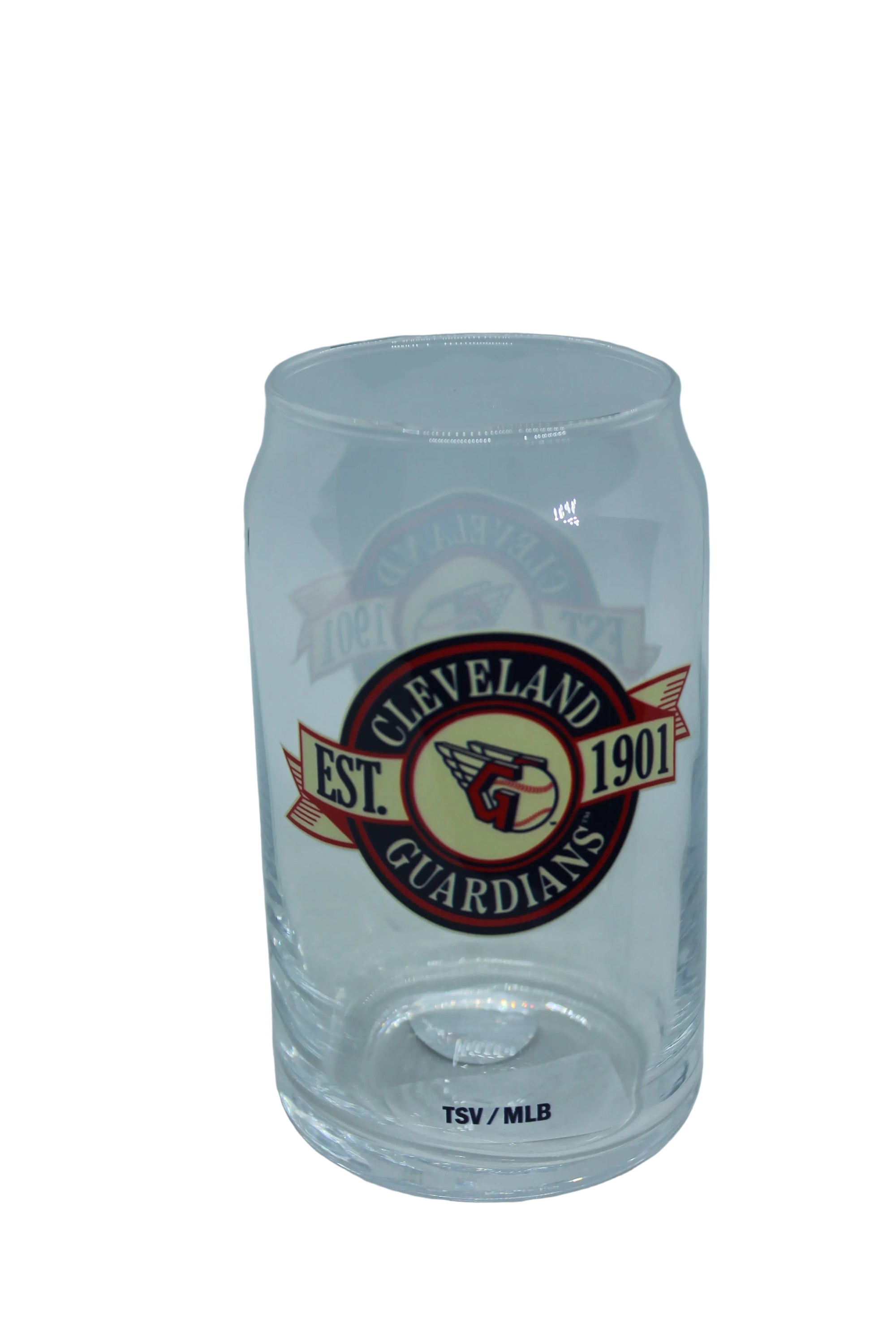MLB Cleveland Guardians Banner Design 16 oz Can Glass (price per glass)