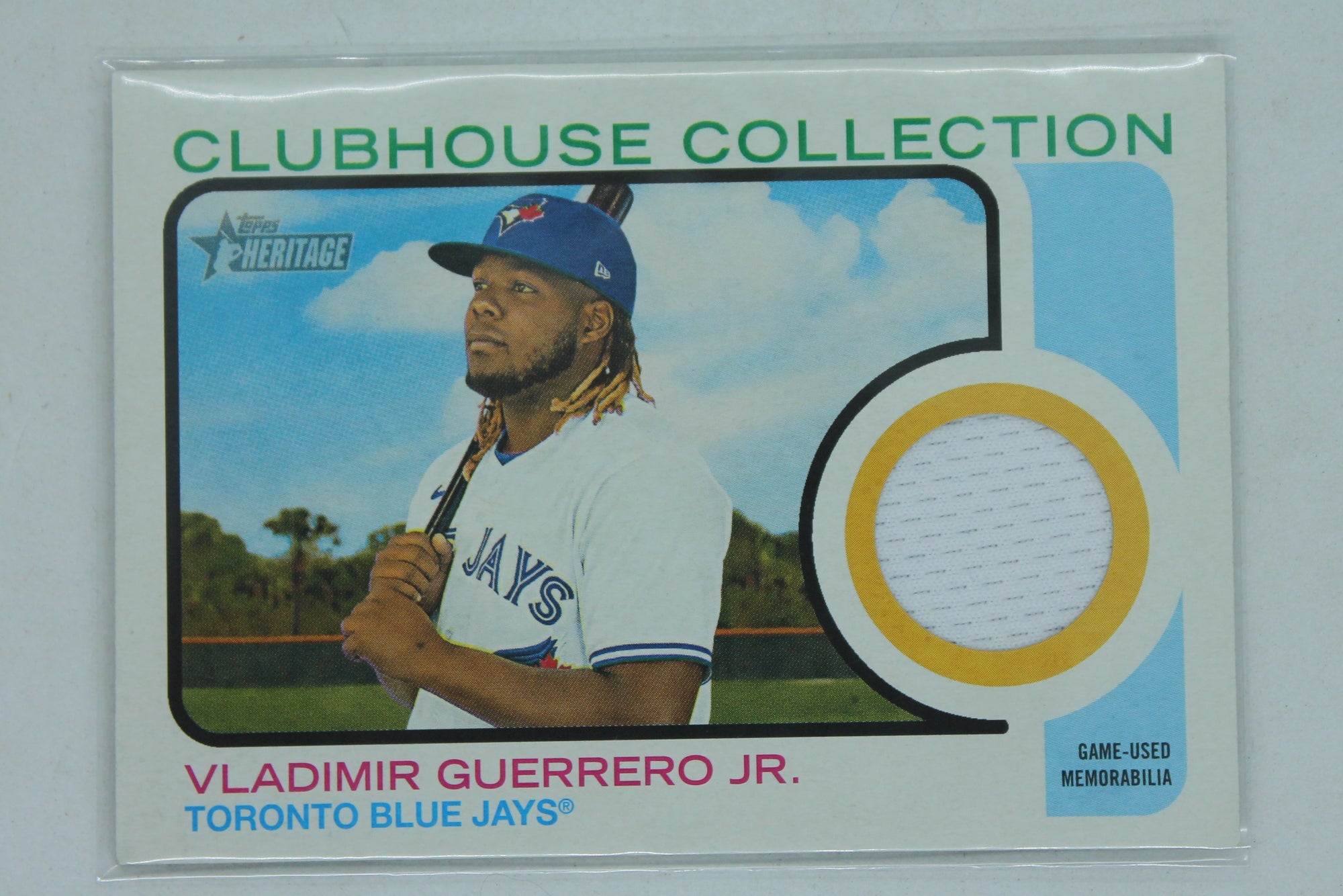 Vladimir Guerrero Jr. 2022 Topps Heritage - Clubhouse Collection Relics Jersey Card