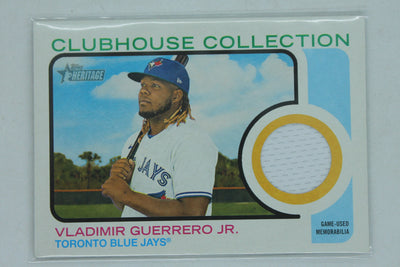Vladimir Guerrero Jr. 2022 Topps Heritage - Clubhouse Collection Relics Jersey Card