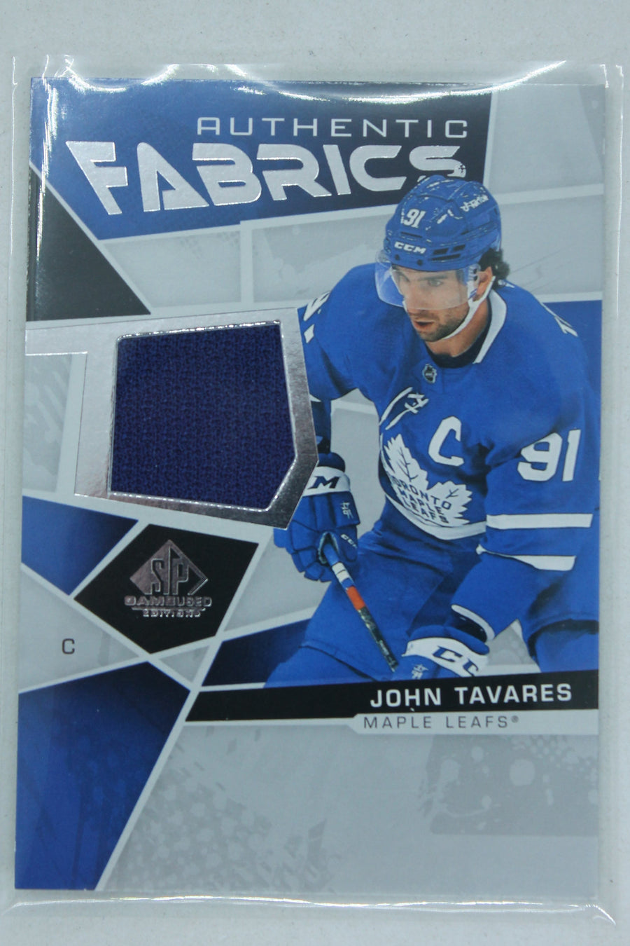 John Tavares 2021-22 UD SP Game-Used - Authentic Fabrics - Jersey Card