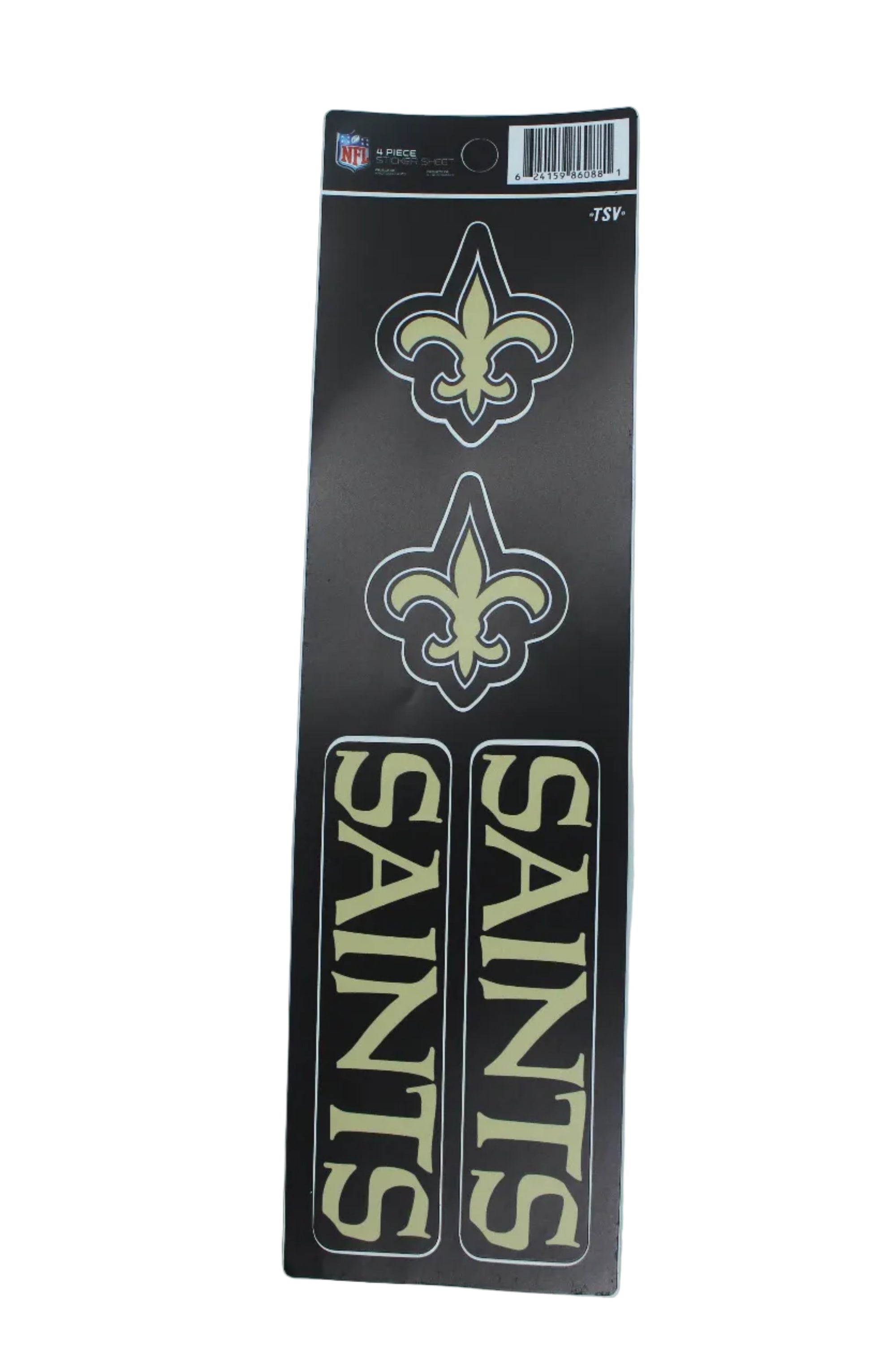 NFL New Orleans Saints 4 piece Sticker Sheet