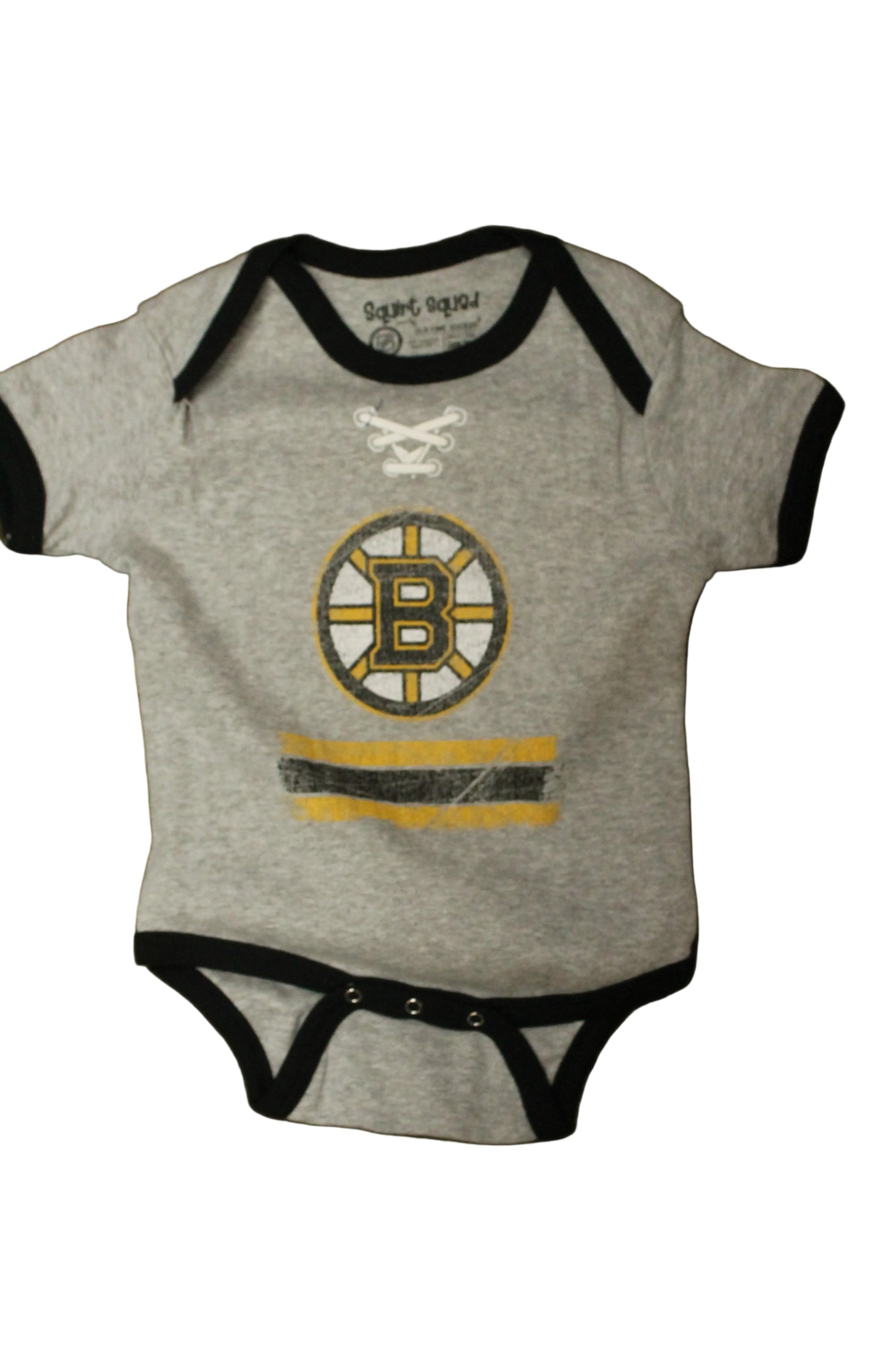 NHL Boston Bruins Old Time Hockey Infant 3pc Bodysuit Set