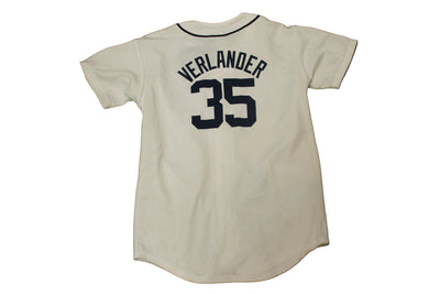 MLB Detroit Tigers Youth Verlander #35 Majestic Jersey - White - XLarge