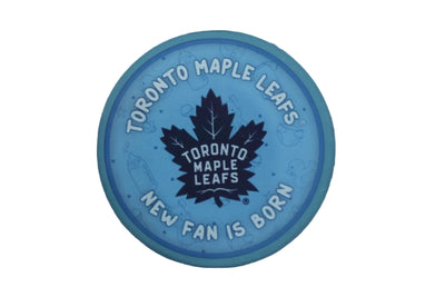 NHL Toronto Maple Leafs "New Fan is Born" Hockey Puck (Baby blue) in Puck Case