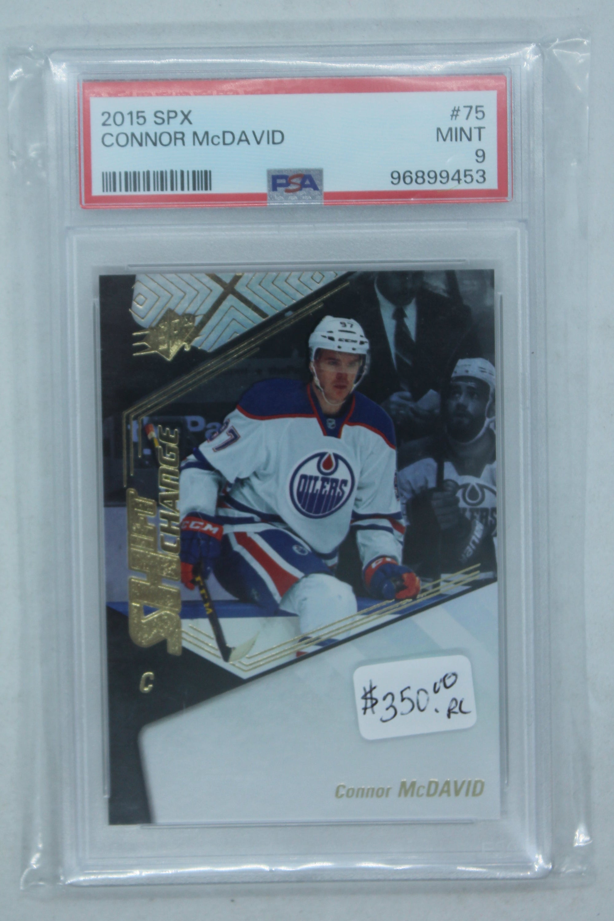 Connor McDavid  2015-16 SPx - [Base] #75 Shift Change - [PSA 9 MINT] Rookie Card