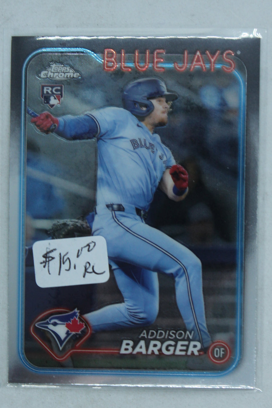 Addison Barger 2024 Topps Chrome Update Series Rookie Card