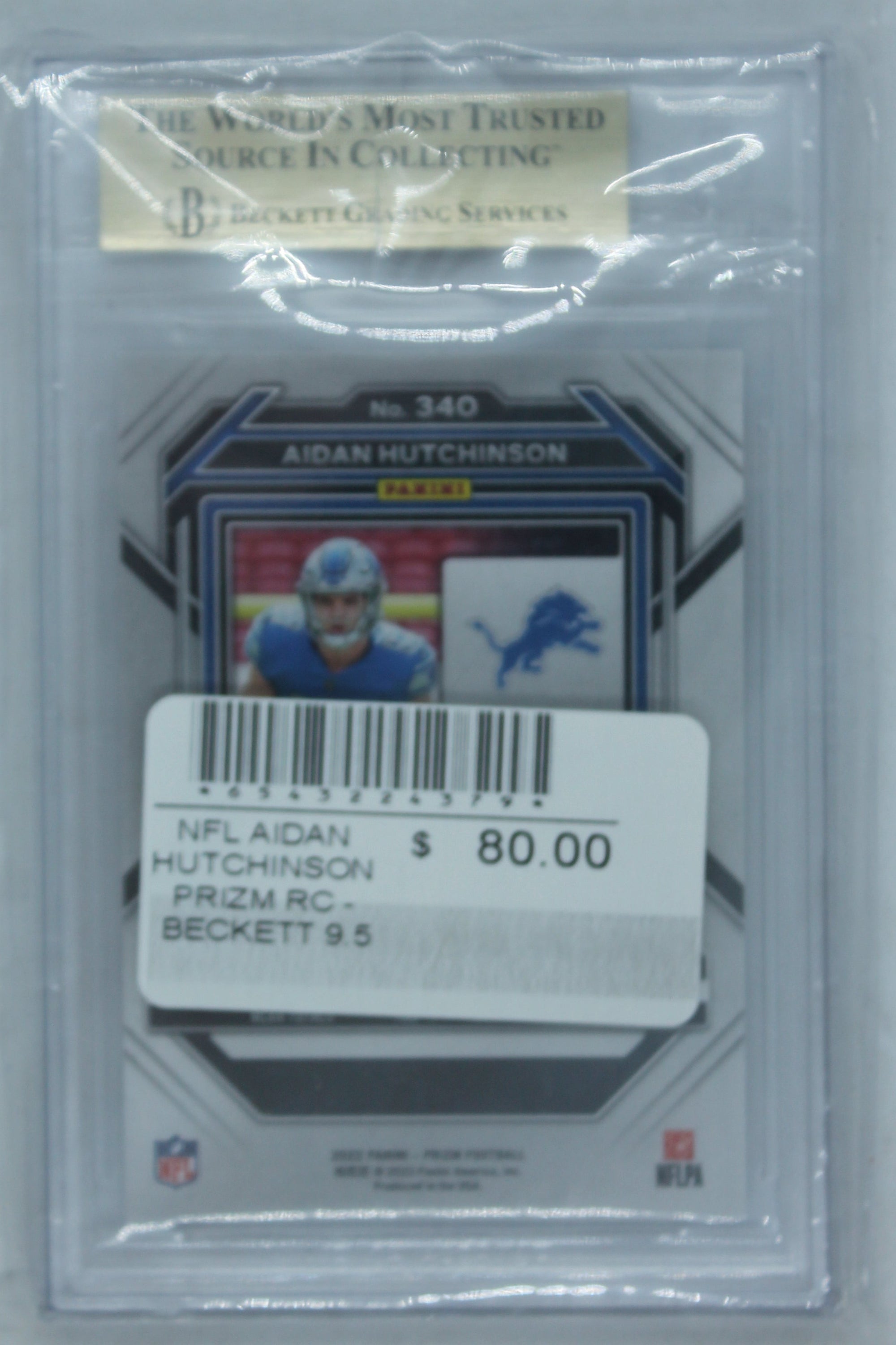 Aidan Hutchinson 2022 Panini Prizm Rookie Card - Beckett 9.5 Gem Mint