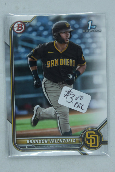 2022 Bowman - Prospects #BP-28  Brandon Valenzuela PRC