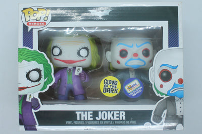 Funko POP The Joker GITD Gemini Collectibles Exclusive 2 PK Bank Robber Heath Ledger