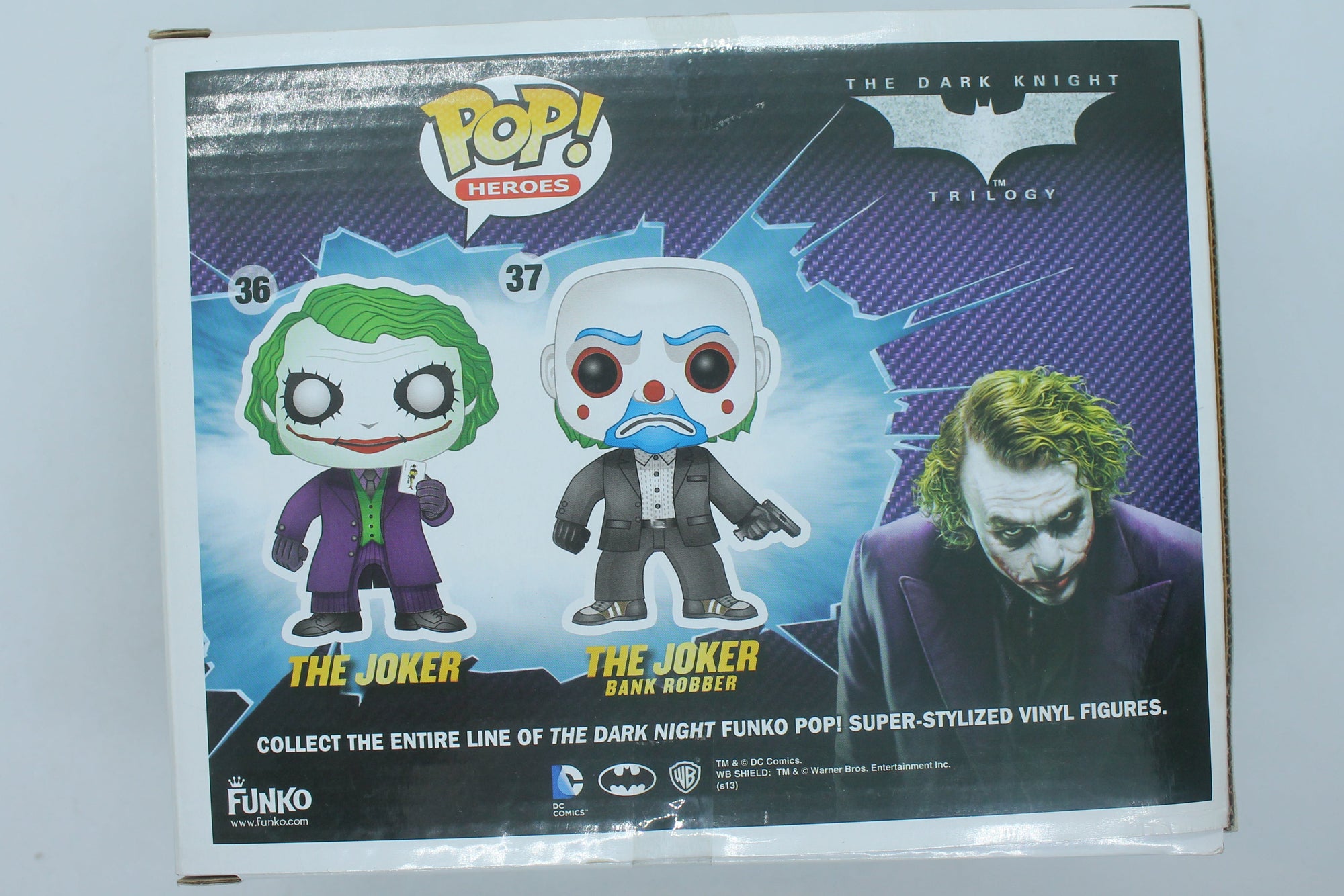 Funko POP The Joker GITD Gemini Collectibles Exclusive 2 PK Bank Robber Heath Ledger