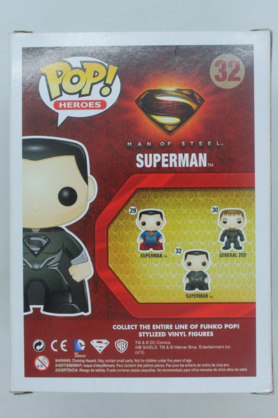 SDCC 2013 Exclusive Funko Pop! Superman (Black Suit) #32 Man Of Steel 1/1008 Pcs