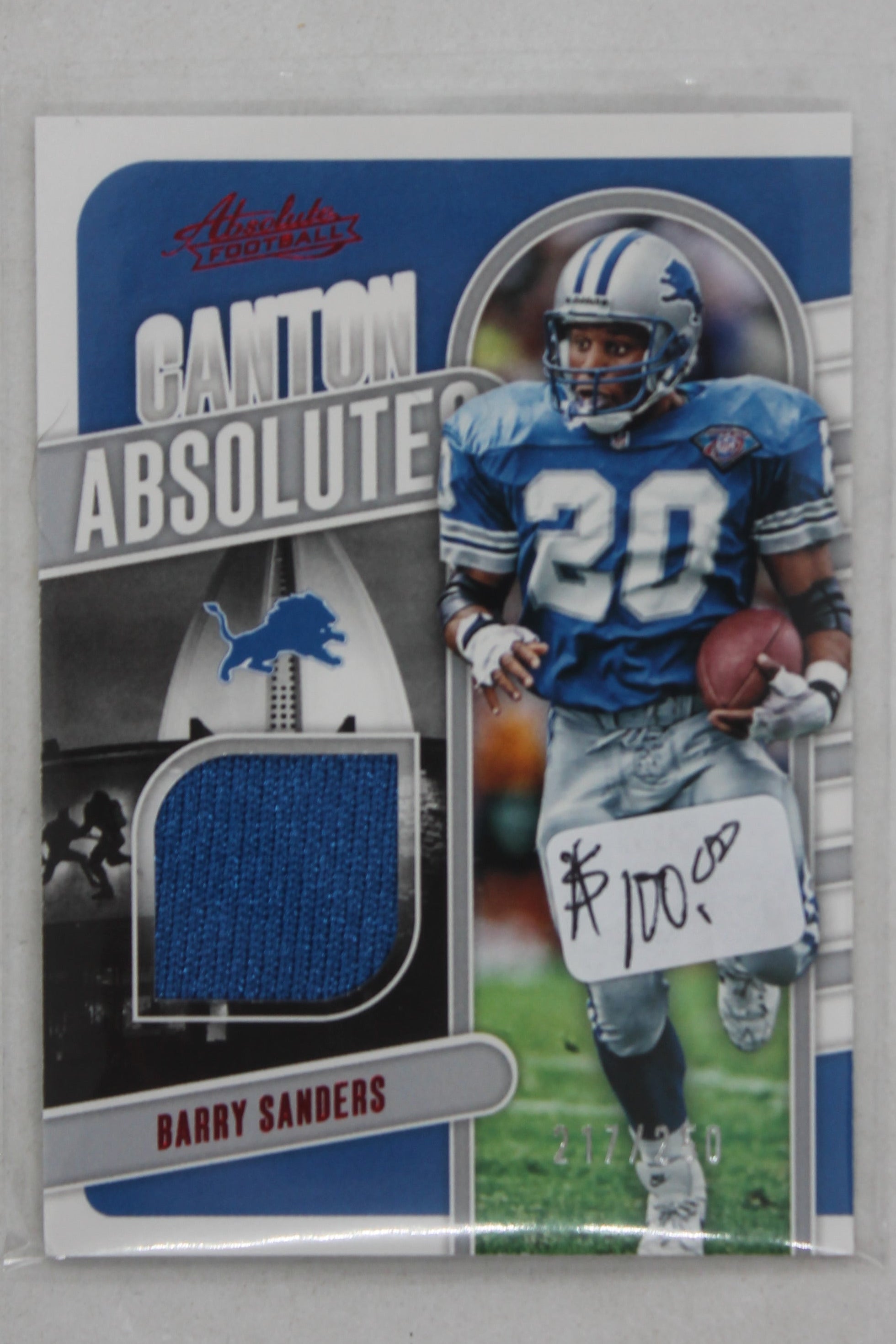 Barry Sanders 2024 Panini Absolute - Canton Absolutes Jersey Card #217/250
