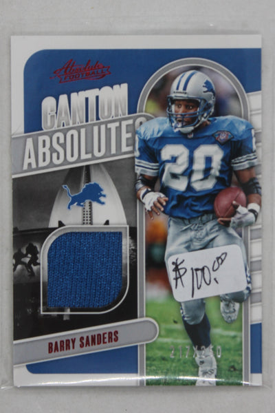 Barry Sanders 2024 Panini Absolute - Canton Absolutes Jersey Card #217/250