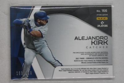 Alejandro Kirk 2021 Panini Spectra Rookie Jersey Autographs Rookie Year Card #163/199