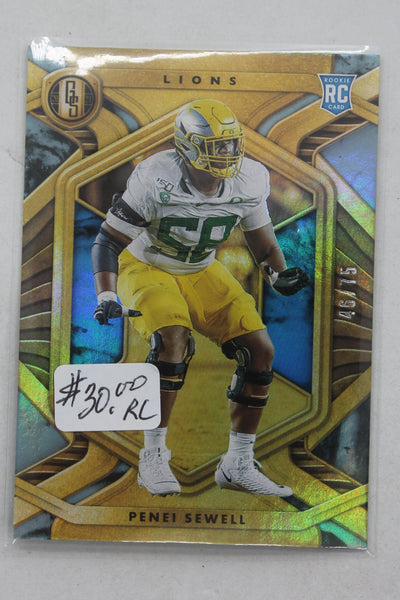Penei Sewell Panini Gold Standard - Platinum Rookies Rookie Card #46/75