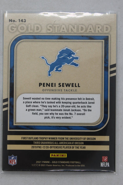 Penei Sewell Panini Gold Standard - Platinum Rookies Rookie Card #46/75
