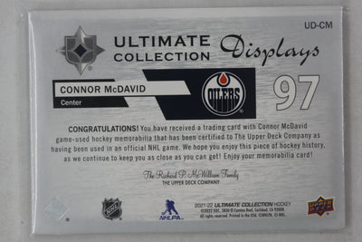 CONNOR McDAVID 2021-22 Ultimate Collection - Ultimate Display Jersey - Jersey Card