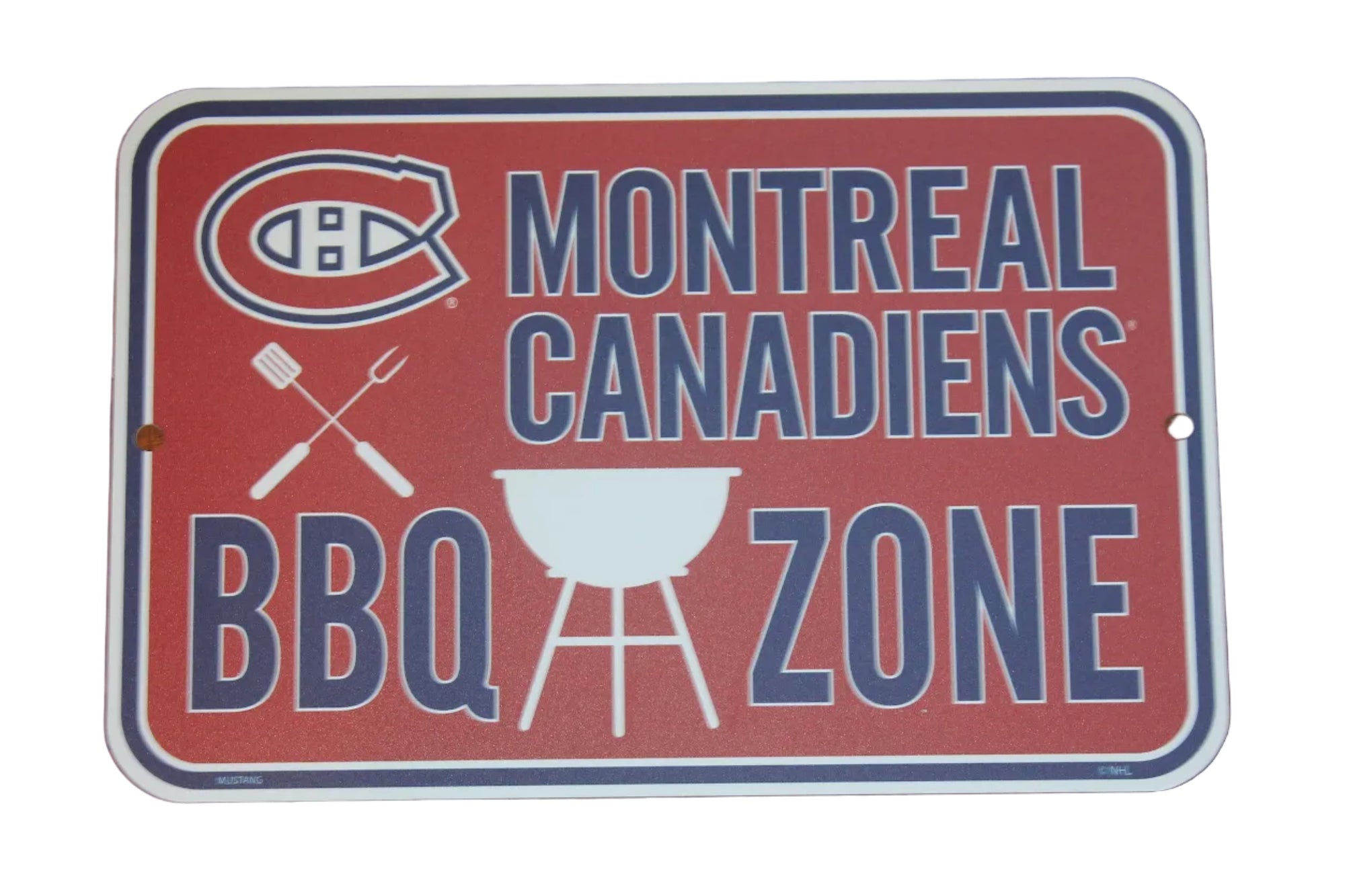 NHL Montreal Canadiens BBQ Zone Sign