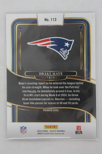 Drake Maye 2024 Panini Select - Premier Level - Rookie Card