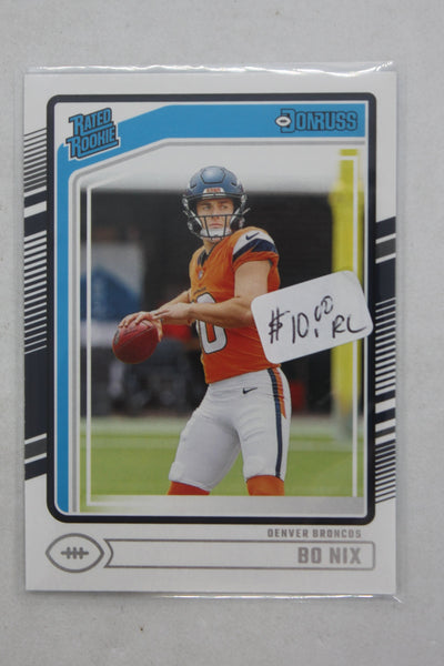 Bo Nix 2024 Panini Donruss - Rated Rookie - Rookie Card
