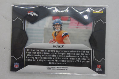 Bo Nix 2024 Panini Mosaic - NFL Debut - Rookie Card