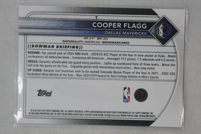 Cooper Flagg 2025-26 Bowman Rookie Card