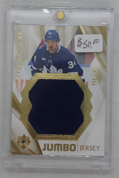 Auston Matthews 2023-24 Upper Deck Ultimate Collection Jersey Card - Toronto Maple Leafs #139/149